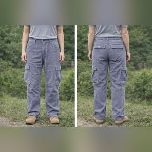 Maniere De Voir Light Gray Corduroy‎ Pants